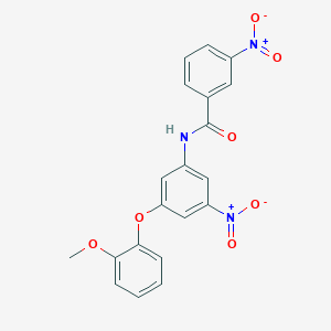 molecular formula C20H15N3O7 B4381020 N-[3-(2-methoxyphenoxy)-5-nitrophenyl]-3-nitrobenzamide 