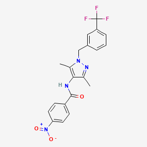 N-{3,5-dimethyl-1-[3-(trifluoromethyl)benzyl]-1H-pyrazol-4-yl}-4-nitrobenzamide