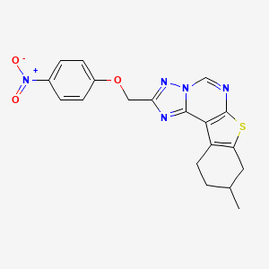 (9-METHYL-8,9,10,11-TETRAHYDRO[1]BENZOTHIENO[3,2-E][1,2,4]TRIAZOLO[1,5-C]PYRIMIDIN-2-YL)METHYL (4-NITROPHENYL) ETHER