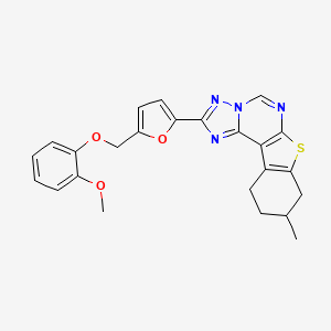 2-{5-[(2-methoxyphenoxy)methyl]-2-furyl}-9-methyl-8,9,10,11-tetrahydro[1]benzothieno[3,2-e][1,2,4]triazolo[1,5-c]pyrimidine