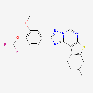 2-[4-(difluoromethoxy)-3-methoxyphenyl]-9-methyl-8,9,10,11-tetrahydro[1]benzothieno[3,2-e][1,2,4]triazolo[1,5-c]pyrimidine