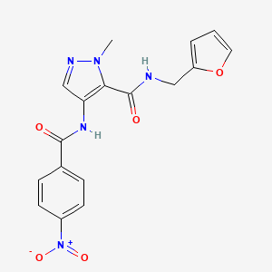 N-(2-furylmethyl)-1-methyl-4-[(4-nitrobenzoyl)amino]-1H-pyrazole-5-carboxamide