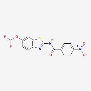 molecular formula C15H9F2N3O4S B4381128 N-[6-(difluoromethoxy)-1,3-benzothiazol-2-yl]-4-nitrobenzamide 