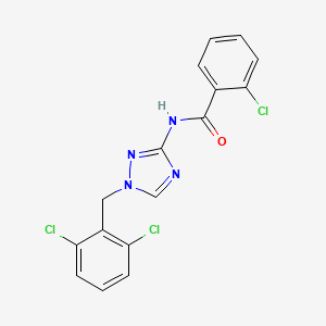 2-chloro-N-[1-(2,6-dichlorobenzyl)-1H-1,2,4-triazol-3-yl]benzamide