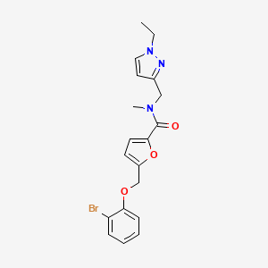 5-[(2-bromophenoxy)methyl]-N-[(1-ethyl-1H-pyrazol-3-yl)methyl]-N-methyl-2-furamide