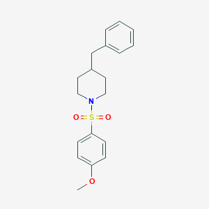 molecular formula C19H23NO3S B438117 4-Benzyl-1-[(4-methoxyphenyl)sulfonyl]piperidine CAS No. 346692-29-3