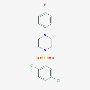 molecular formula C16H15Cl2FN2O2S B438118 1-[(2,5-Dichlorophenyl)sulfonyl]-4-(4-fluorophenyl)piperazine CAS No. 313981-61-2