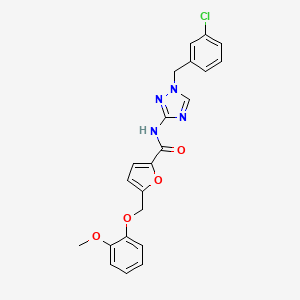 N-[1-(3-chlorobenzyl)-1H-1,2,4-triazol-3-yl]-5-[(2-methoxyphenoxy)methyl]-2-furamide