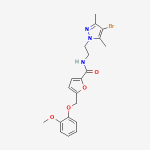 molecular formula C20H22BrN3O4 B4381228 N-[2-(4-bromo-3,5-dimethyl-1H-pyrazol-1-yl)ethyl]-5-[(2-methoxyphenoxy)methyl]-2-furamide 