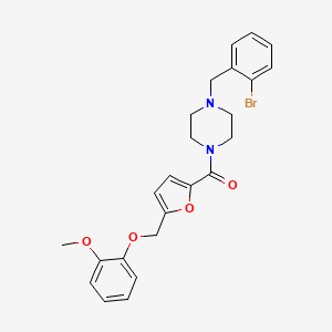 molecular formula C24H25BrN2O4 B4381232 [4-(2-BROMOBENZYL)PIPERAZINO]{5-[(2-METHOXYPHENOXY)METHYL]-2-FURYL}METHANONE 