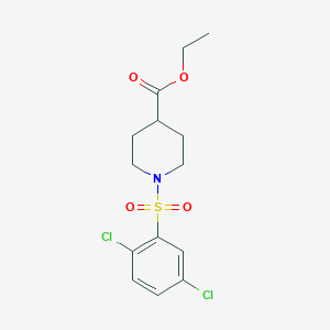 molecular formula C14H17Cl2NO4S B438126 Ethyl 1-[(2,5-dichlorophenyl)sulfonyl]-4-piperidinecarboxylate CAS No. 312529-86-5