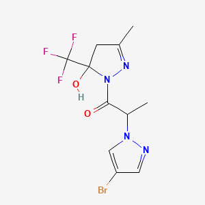 2-(4-BROMO-1H-PYRAZOL-1-YL)-1-[5-HYDROXY-3-METHYL-5-(TRIFLUOROMETHYL)-4,5-DIHYDRO-1H-PYRAZOL-1-YL]-1-PROPANONE