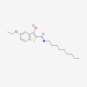 molecular formula C20H29NO2S B438132 5-ethoxy-2-[(nonylamino)methylene]-1-benzothiophen-3(2H)-one 