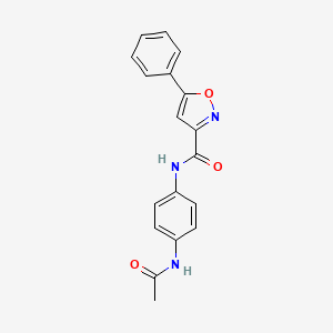 N-(4-acetamidophenyl)-5-phenyl-1,2-oxazole-3-carboxamide