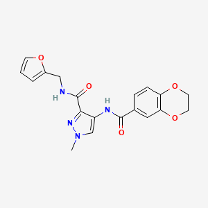 4-[(2,3-dihydro-1,4-benzodioxin-6-ylcarbonyl)amino]-N-(2-furylmethyl)-1-methyl-1H-pyrazole-3-carboxamide