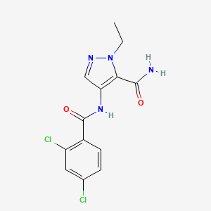 molecular formula C13H12Cl2N4O2 B4381405 4-[(2,4-dichlorobenzoyl)amino]-1-ethyl-1H-pyrazole-5-carboxamide 