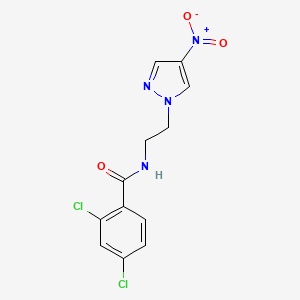 molecular formula C12H10Cl2N4O3 B4381415 2,4-dichloro-N-[2-(4-nitro-1H-pyrazol-1-yl)ethyl]benzamide 