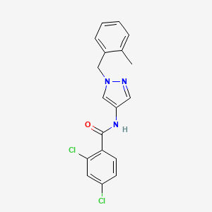 molecular formula C18H15Cl2N3O B4381418 2,4-dichloro-N-[1-(2-methylbenzyl)-1H-pyrazol-4-yl]benzamide 