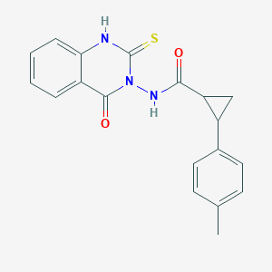 2-(4-METHYLPHENYL)-N-[4-OXO-2-SULFANYL-3(4H)-QUINAZOLINYL]-1-CYCLOPROPANECARBOXAMIDE