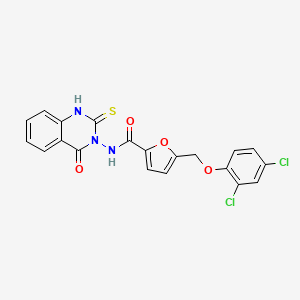 5-[(2,4-DICHLOROPHENOXY)METHYL]-N-[4-OXO-2-SULFANYL-3(4H)-QUINAZOLINYL]-2-FURAMIDE