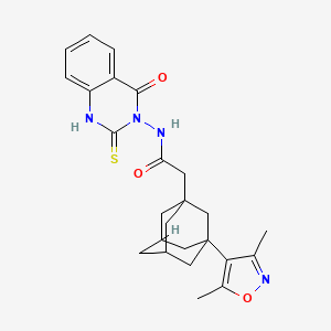 2-[3-(3,5-DIMETHYL-4-ISOXAZOLYL)-1-ADAMANTYL]-N-[4-OXO-2-SULFANYL-3(4H)-QUINAZOLINYL]ACETAMIDE