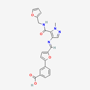 3-(5-{[(5-{[(2-furylmethyl)amino]carbonyl}-1-methyl-1H-pyrazol-4-yl)imino]methyl}-2-furyl)benzoic acid