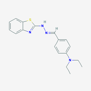 molecular formula C18H20N4S B438149 4-(Diethylamino)benzaldehyde 1,3-benzothiazol-2-ylhydrazone CAS No. 97509-30-3