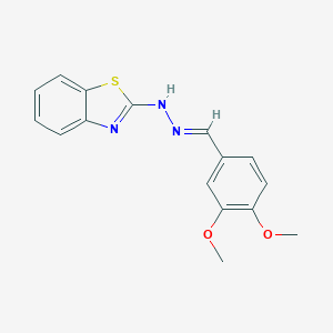 molecular formula C16H15N3O2S B438153 3,4-Dimethoxybenzaldehyde 1,3-benzothiazol-2-ylhydrazone CAS No. 321973-73-3