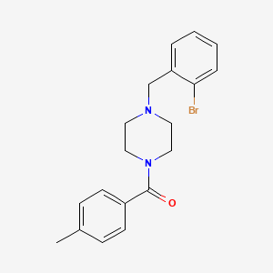 molecular formula C19H21BrN2O B4381562 [4-(2-BROMOBENZYL)PIPERAZINO](4-METHYLPHENYL)METHANONE 