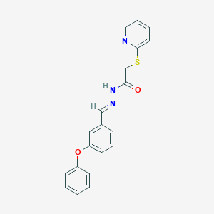 molecular formula C20H17N3O2S B438160 N'-(3-phenoxybenzylidene)-2-(2-pyridinylsulfanyl)acetohydrazide CAS No. 326000-59-3