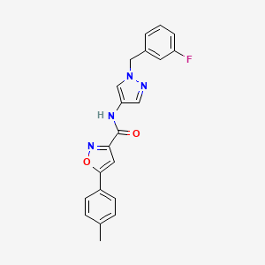 N-[1-(3-fluorobenzyl)-1H-pyrazol-4-yl]-5-(4-methylphenyl)-3-isoxazolecarboxamide