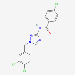 4-chloro-N-[1-(3,4-dichlorobenzyl)-1H-1,2,4-triazol-3-yl]benzamide