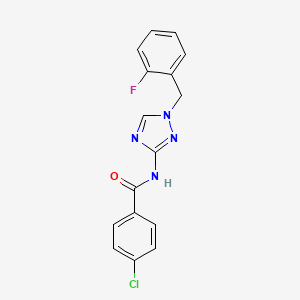 4-chloro-N-[1-(2-fluorobenzyl)-1H-1,2,4-triazol-3-yl]benzamide