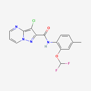 3-chloro-N-[2-(difluoromethoxy)-4-methylphenyl]pyrazolo[1,5-a]pyrimidine-2-carboxamide