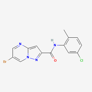 6-bromo-N-(5-chloro-2-methylphenyl)pyrazolo[1,5-a]pyrimidine-2-carboxamide