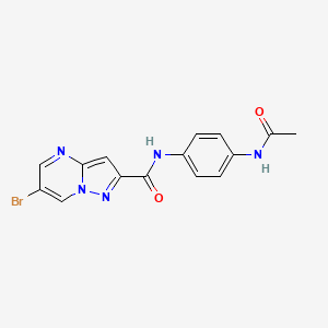 N-[4-(acetylamino)phenyl]-6-bromopyrazolo[1,5-a]pyrimidine-2-carboxamide