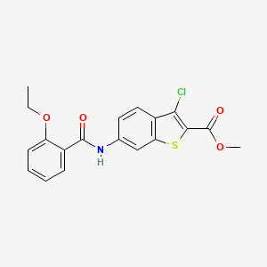 molecular formula C19H16ClNO4S B4381741 methyl 3-chloro-6-[(2-ethoxybenzoyl)amino]-1-benzothiophene-2-carboxylate 