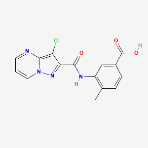 3-{[(3-chloropyrazolo[1,5-a]pyrimidin-2-yl)carbonyl]amino}-4-methylbenzoic acid