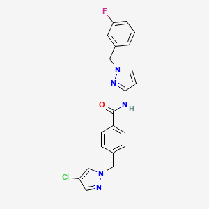 4-[(4-chloro-1H-pyrazol-1-yl)methyl]-N-[1-(3-fluorobenzyl)-1H-pyrazol-3-yl]benzamide