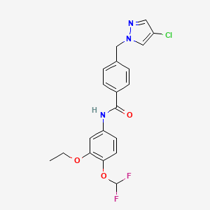 4-[(4-chloro-1H-pyrazol-1-yl)methyl]-N-[4-(difluoromethoxy)-3-ethoxyphenyl]benzamide