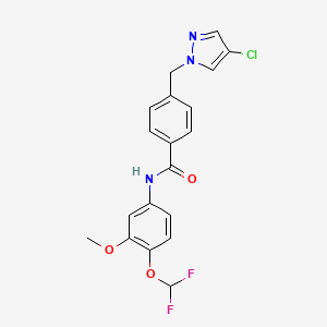 4-[(4-chloro-1H-pyrazol-1-yl)methyl]-N-[4-(difluoromethoxy)-3-methoxyphenyl]benzamide