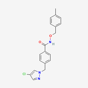 4-[(4-chloro-1H-pyrazol-1-yl)methyl]-N-[(4-methylbenzyl)oxy]benzamide