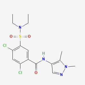 2,4-dichloro-5-[(diethylamino)sulfonyl]-N-(1,5-dimethyl-1H-pyrazol-4-yl)benzamide