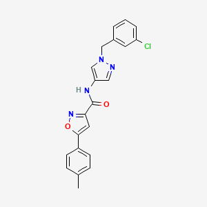 N-[1-(3-chlorobenzyl)-1H-pyrazol-4-yl]-5-(4-methylphenyl)-3-isoxazolecarboxamide