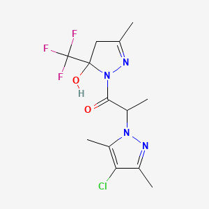 2-(4-CHLORO-3,5-DIMETHYL-1H-PYRAZOL-1-YL)-1-[5-HYDROXY-3-METHYL-5-(TRIFLUOROMETHYL)-4,5-DIHYDRO-1H-PYRAZOL-1-YL]-1-PROPANONE