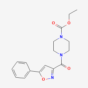 ETHYL 4-[(5-PHENYL-3-ISOXAZOLYL)CARBONYL]TETRAHYDRO-1(2H)-PYRAZINECARBOXYLATE