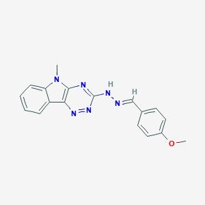 molecular formula C18H16N6O B438202 4-Methoxybenzaldehyde (5-methyl-5H-[1,2,4]triazino[5,6-b]indol-3-yl)hydrazone CAS No. 113361-47-0