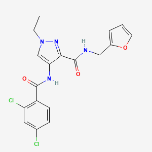 4-[(2,4-dichlorobenzoyl)amino]-1-ethyl-N-(2-furylmethyl)-1H-pyrazole-3-carboxamide