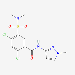 2,4-dichloro-5-(dimethylsulfamoyl)-N-(1-methyl-1H-pyrazol-3-yl)benzamide