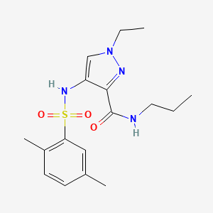 4-{[(2,5-dimethylphenyl)sulfonyl]amino}-1-ethyl-N-propyl-1H-pyrazole-3-carboxamide